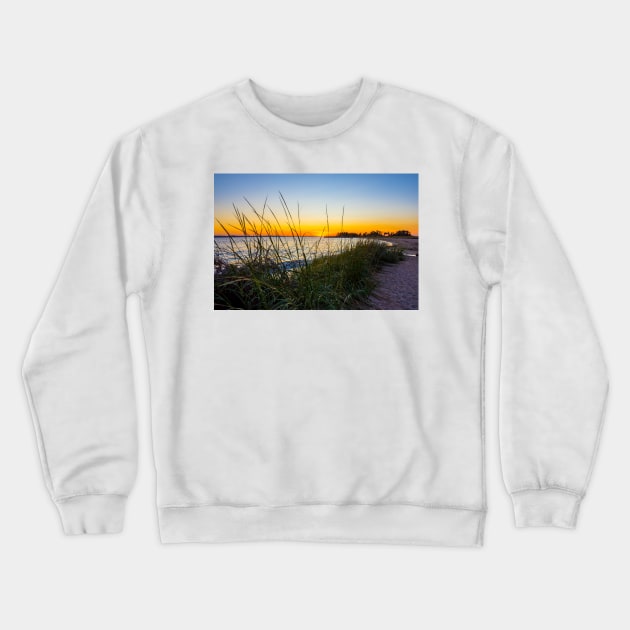 Sunset on the Bay Crewneck Sweatshirt by andykazie